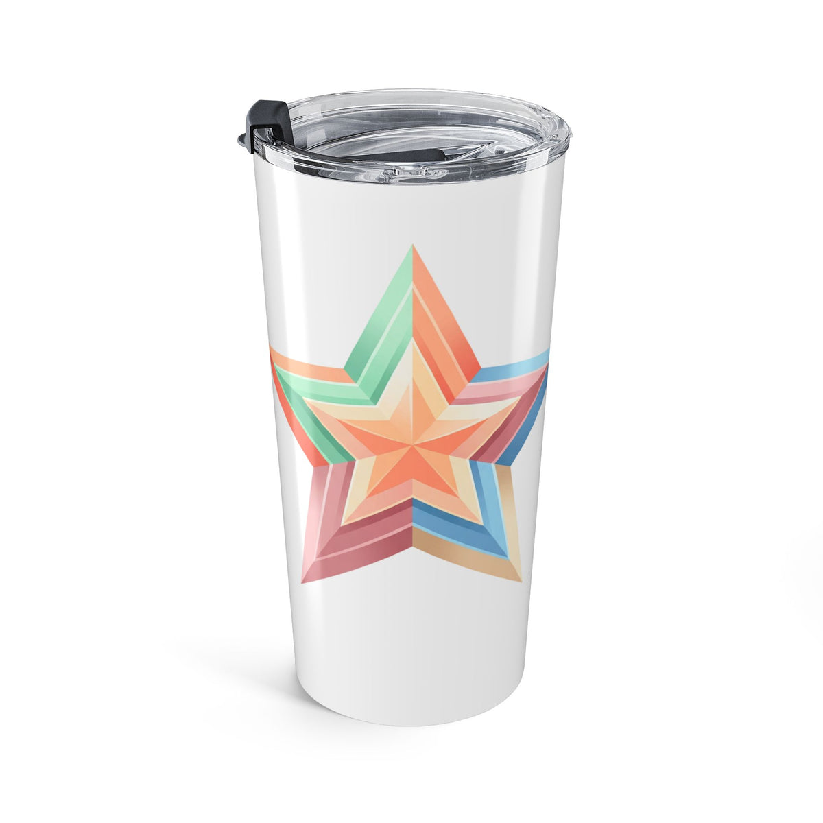 Star Design Tumbler 20oz White