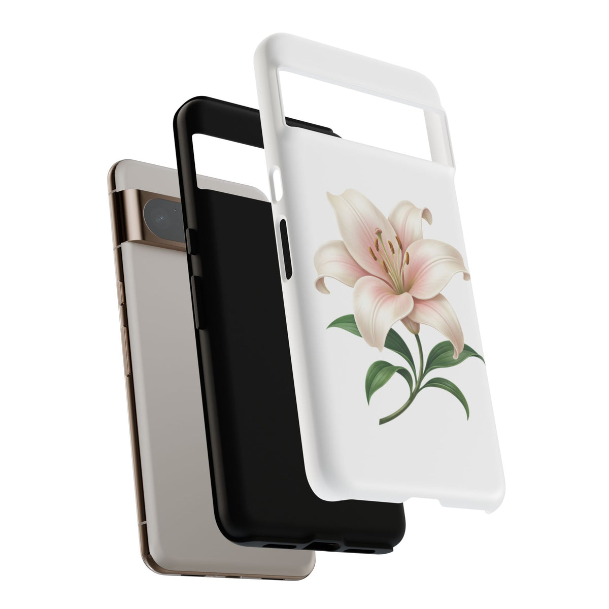 Floral Lily Phone Case — Pink Lily Tough Protective Cover
