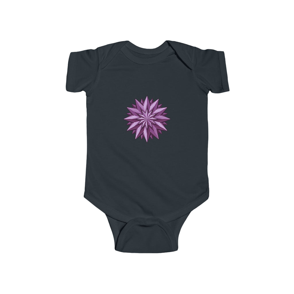 Purple Geometric Star Baby Bodysuit