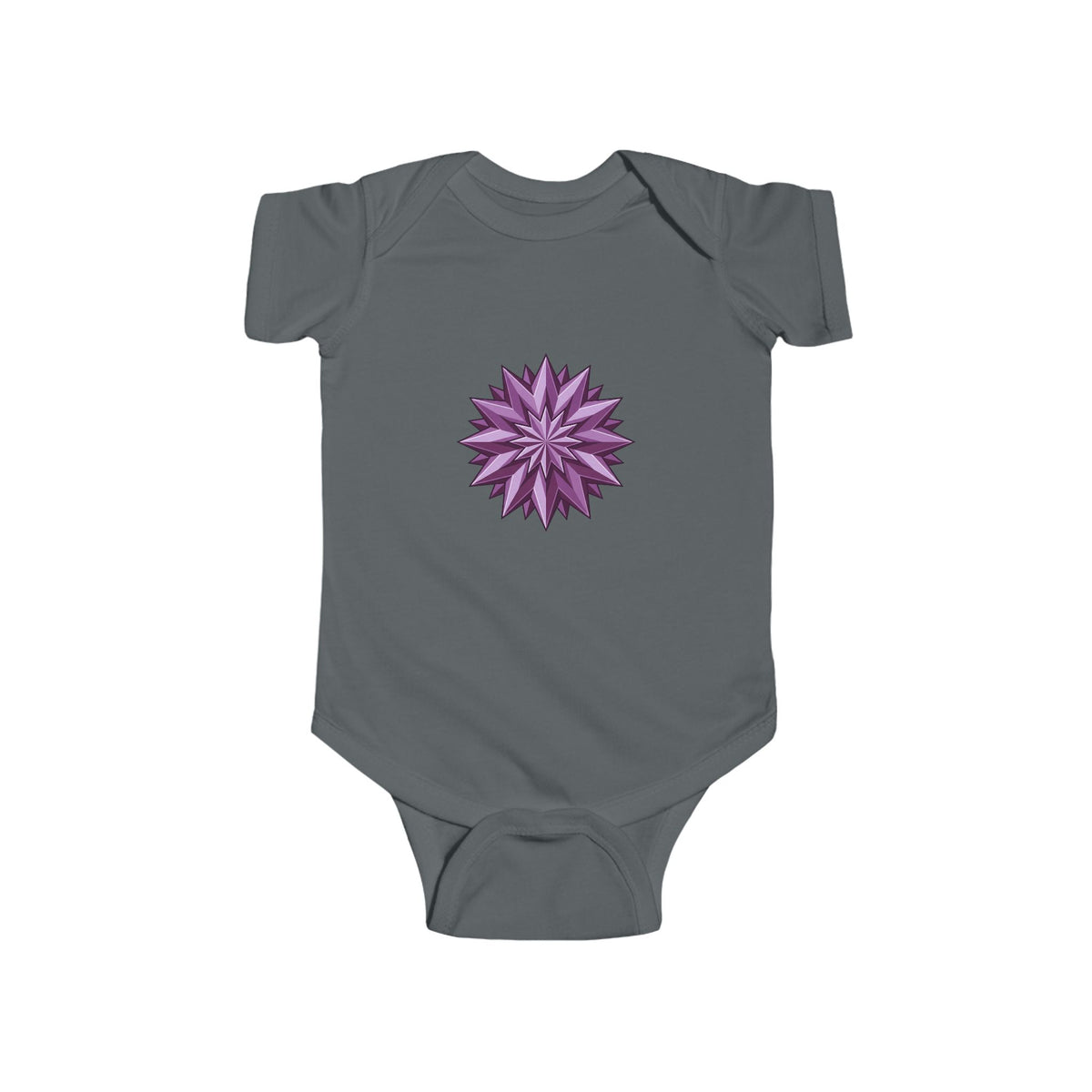 Purple Geometric Star Baby Bodysuit