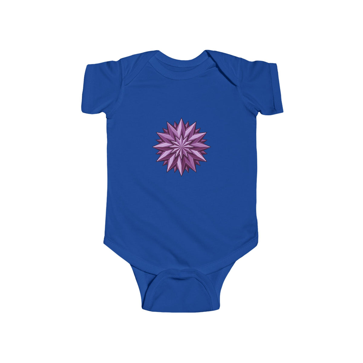 Purple Geometric Star Baby Bodysuit