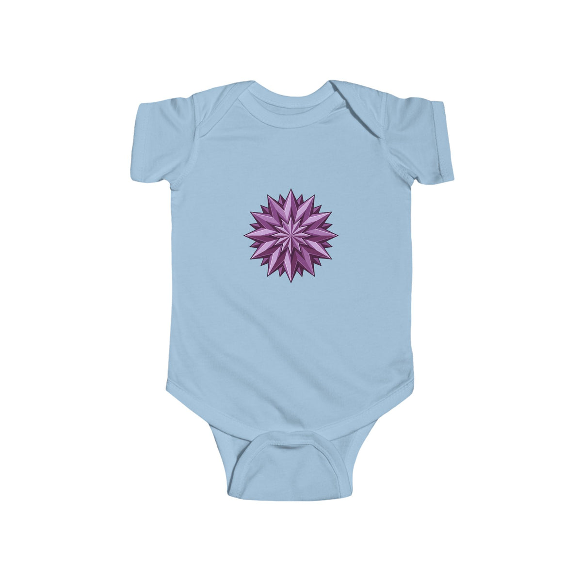 Purple Geometric Star Baby Bodysuit