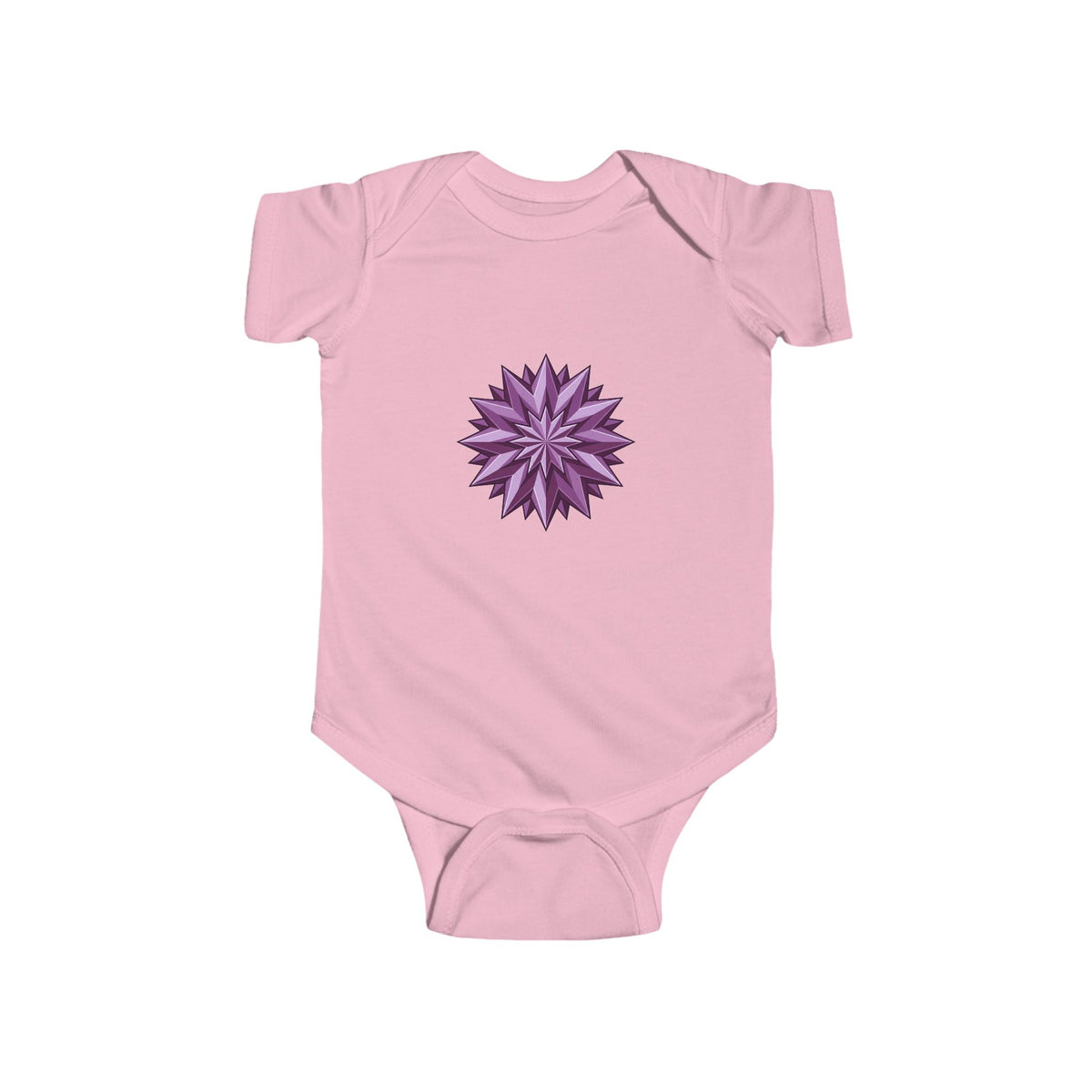 Purple Geometric Star Baby Bodysuit