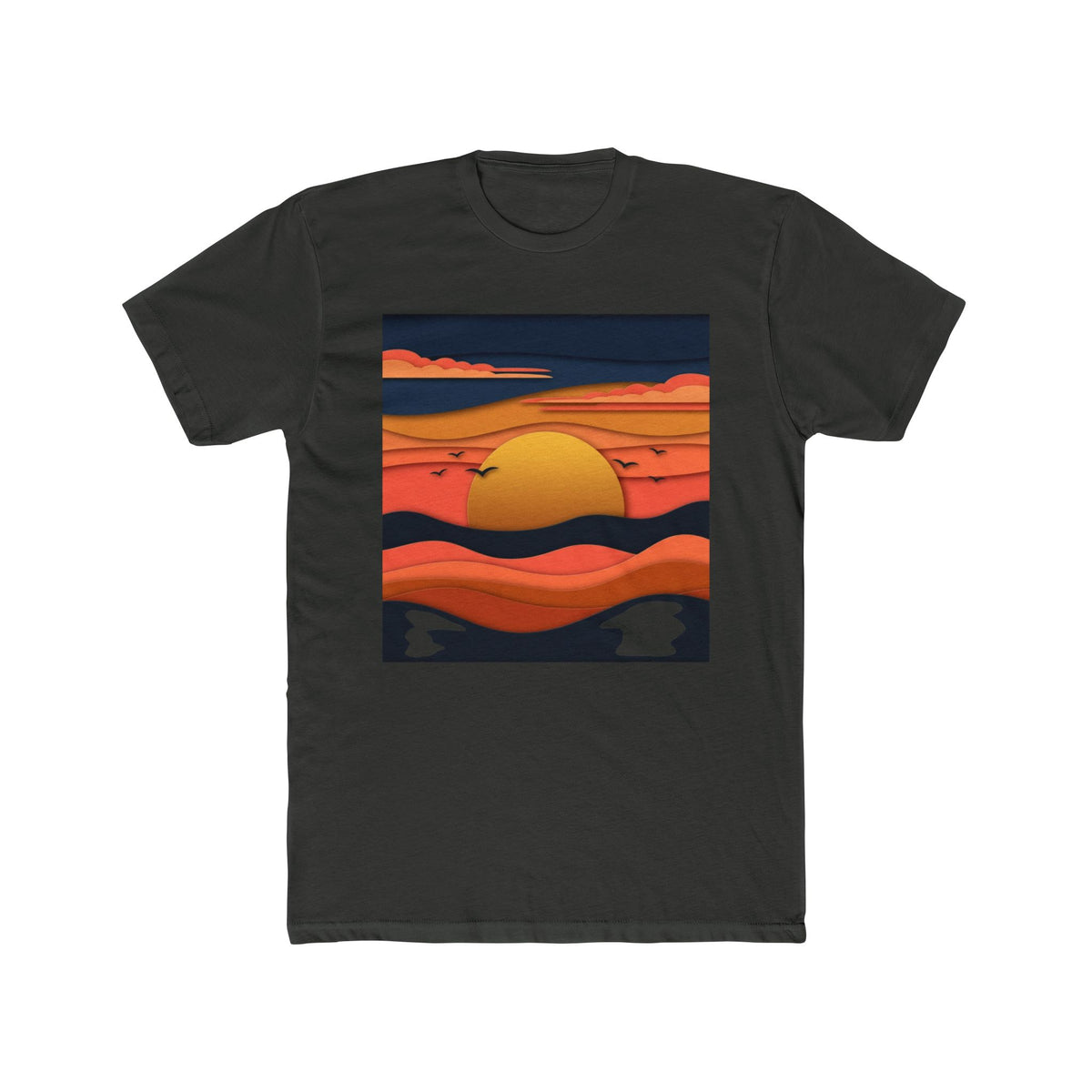 Sunset Waves T-Shirt — Retro Orange Sunset Graphic Tee