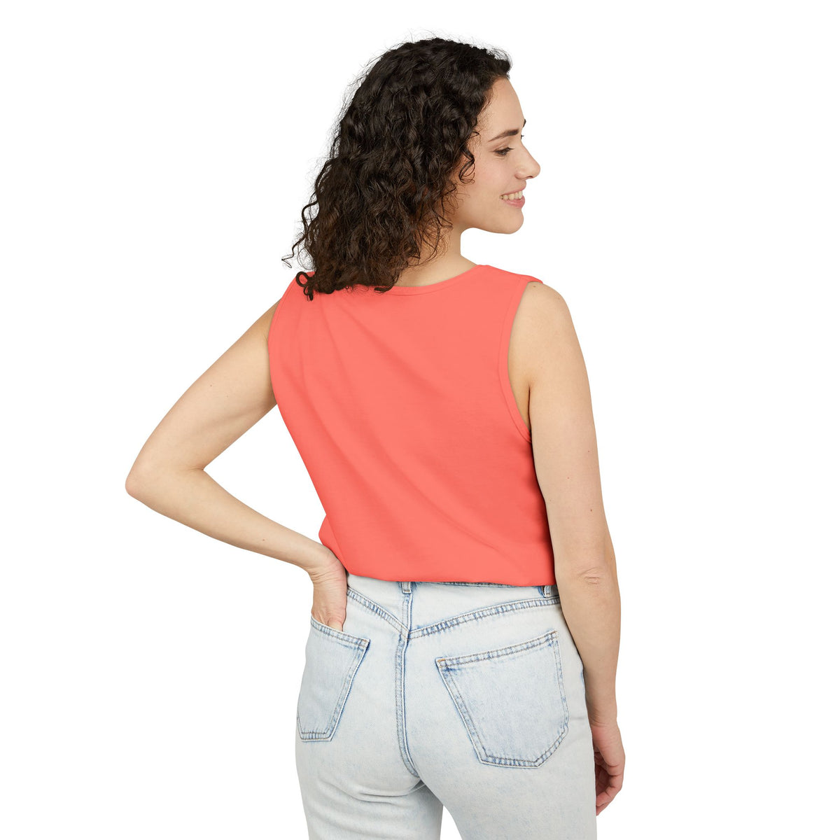 Dainty Pink Daisy Tank Top — Floral Graphic Summer Tank