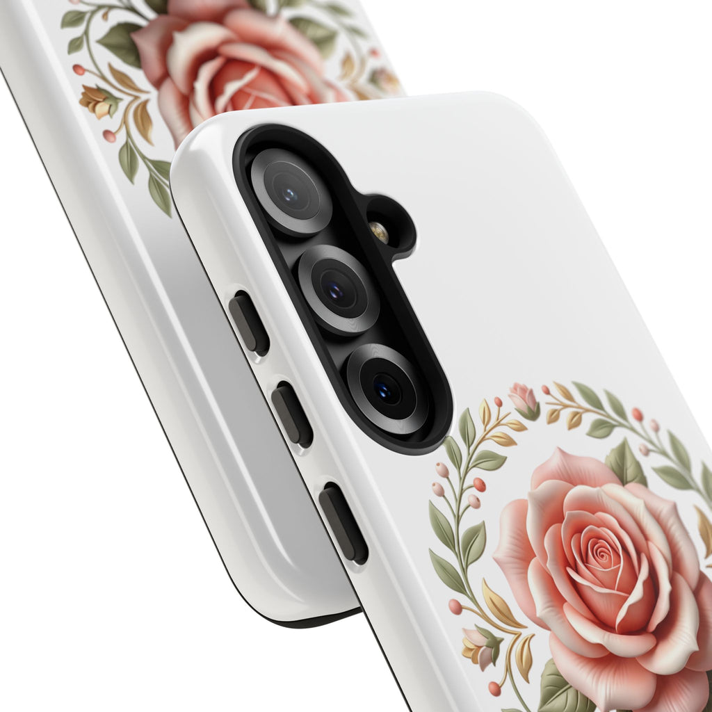 Floral Rose Wreath Tough Phone Case