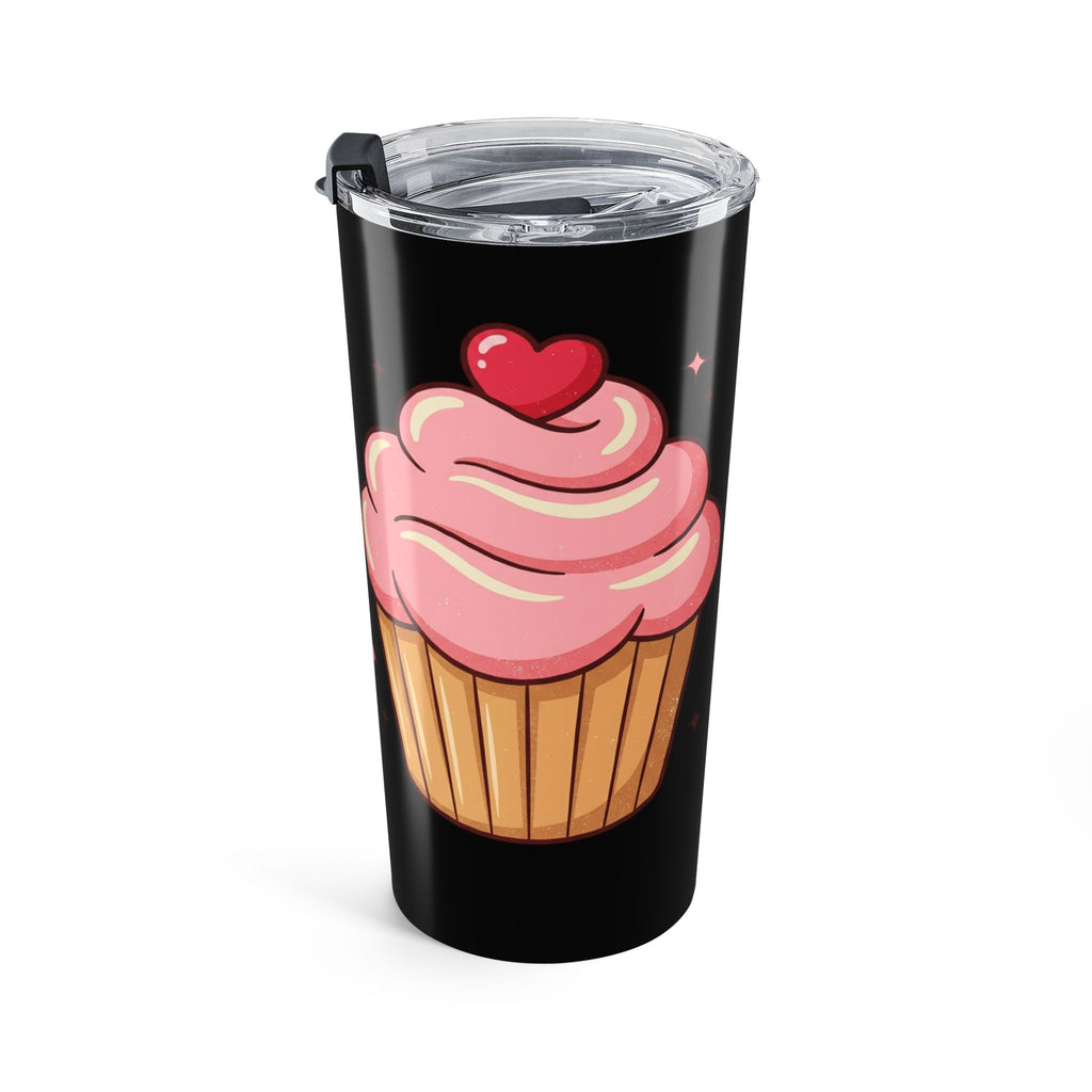 Pink Cupcake Tumbler 20oz- Black