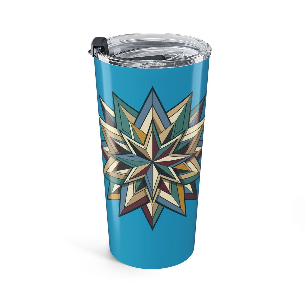 Geometric Star Turquoise Tumbler 20oz