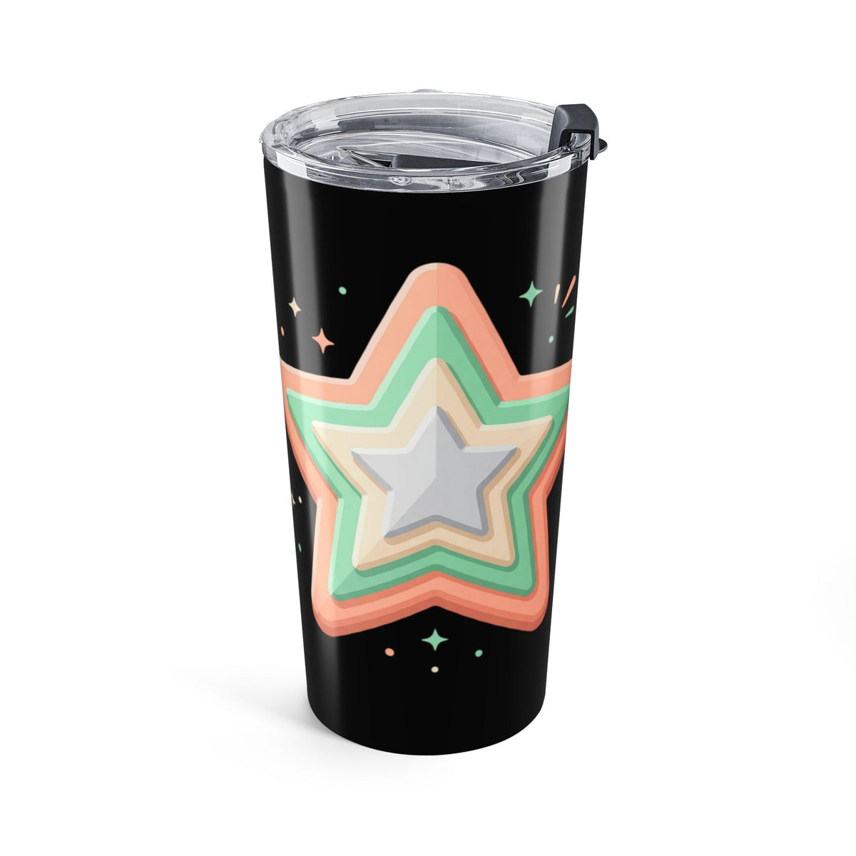 Star Design Tumbler 20oz Black