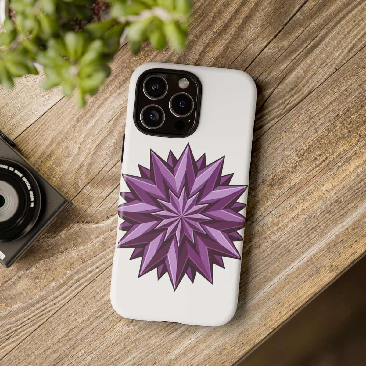 Purple Geometric Star Phone Case