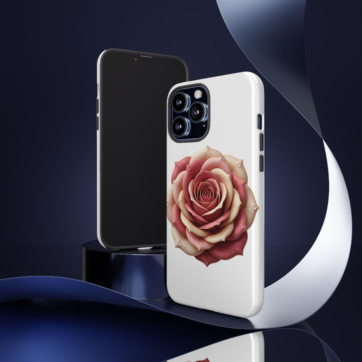 Rose Waterdrop Tough Phone Case — Protective Floral iPhone Cover