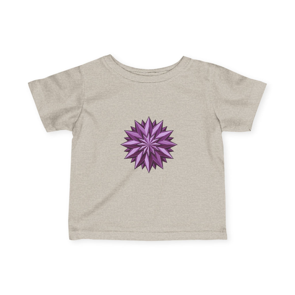 Infant Tee — Purple Starburst Floral Graphic Baby Shirt