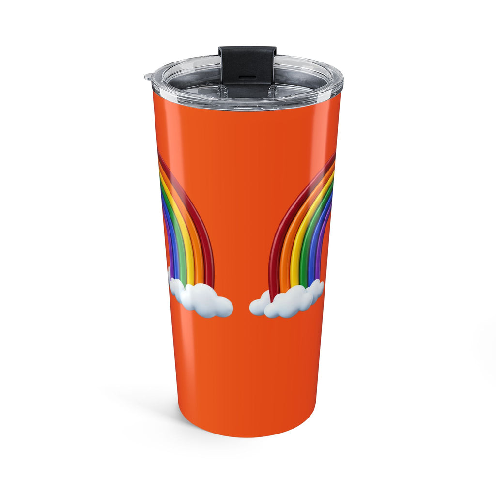 20oz Rainbow Tumbler — Bright Orange Stainless Steel Travel Cup