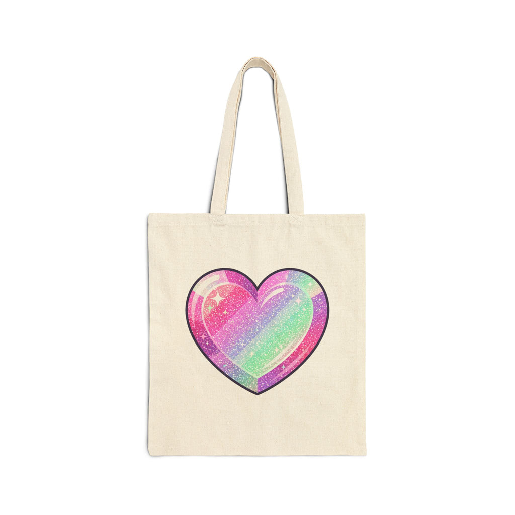 Pastel Rainbow Heart Tote