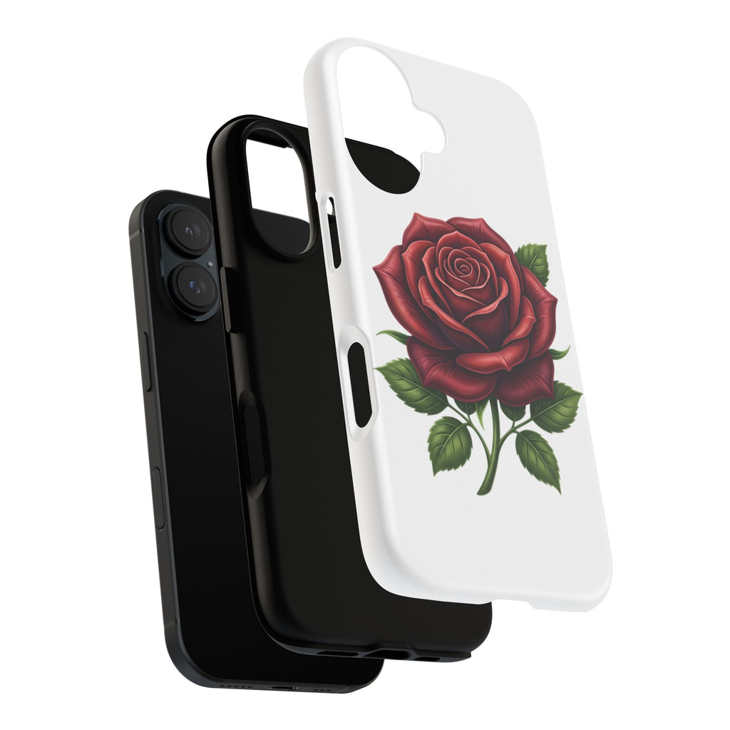 Rose Phone Case — Vintage Red Rose Floral Protective Cover