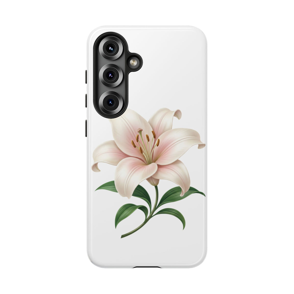 Floral Lily Phone Case — Pink Lily Tough Protective Cover