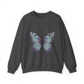 Butterfly Crewneck Sweatshirt – Teal Purple Watercolor Wing Design
