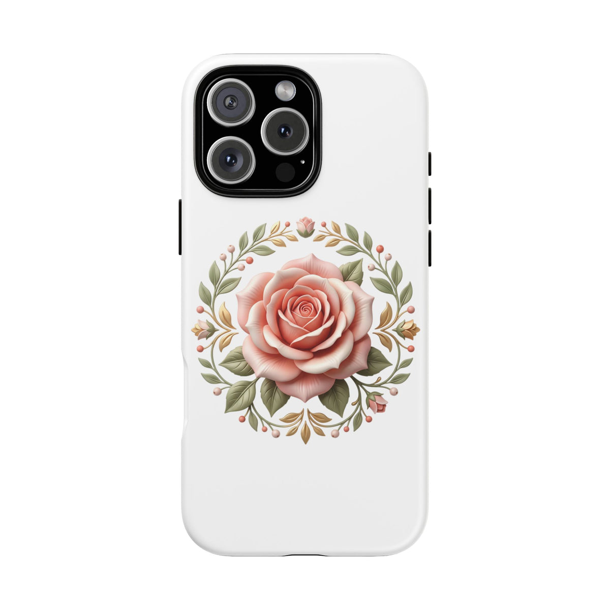 Floral Rose Wreath Tough Phone Case
