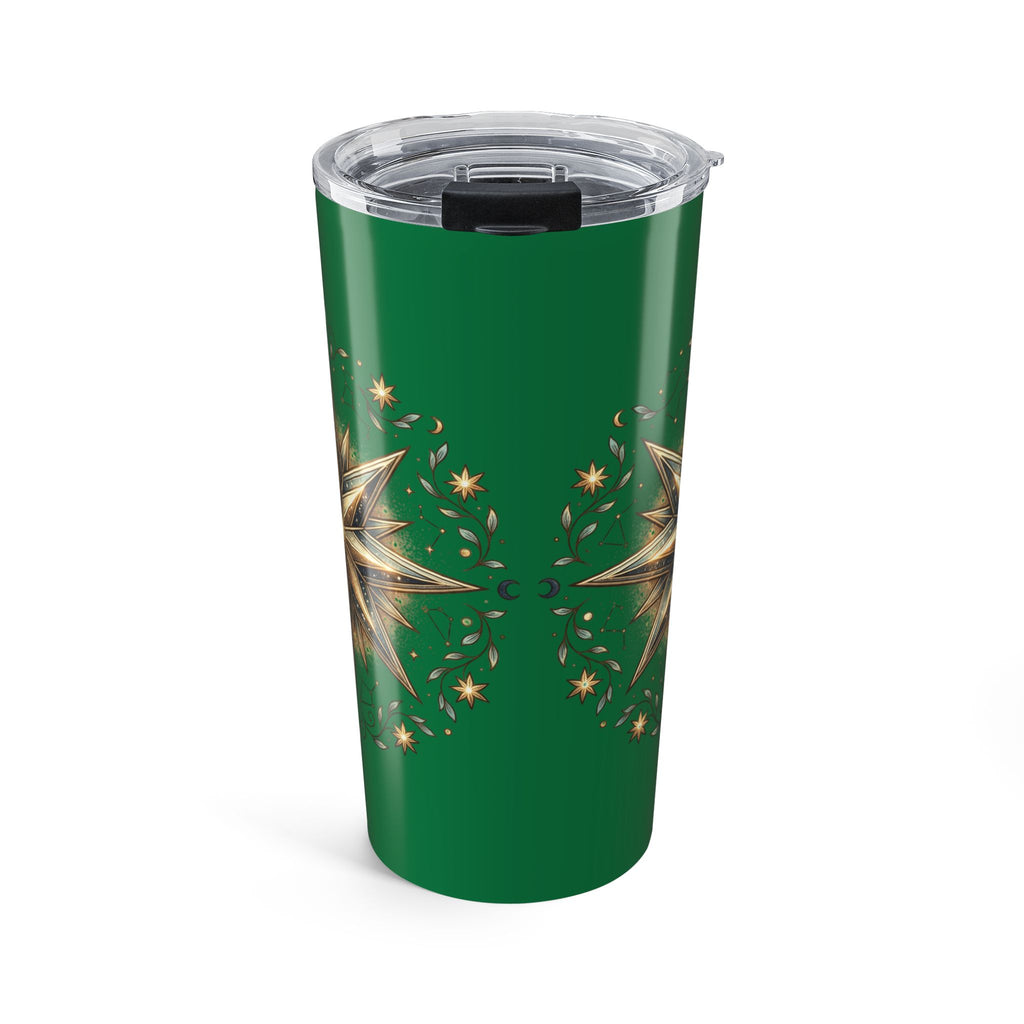 Star Print Dark Green Insulated Tumbler 20oz