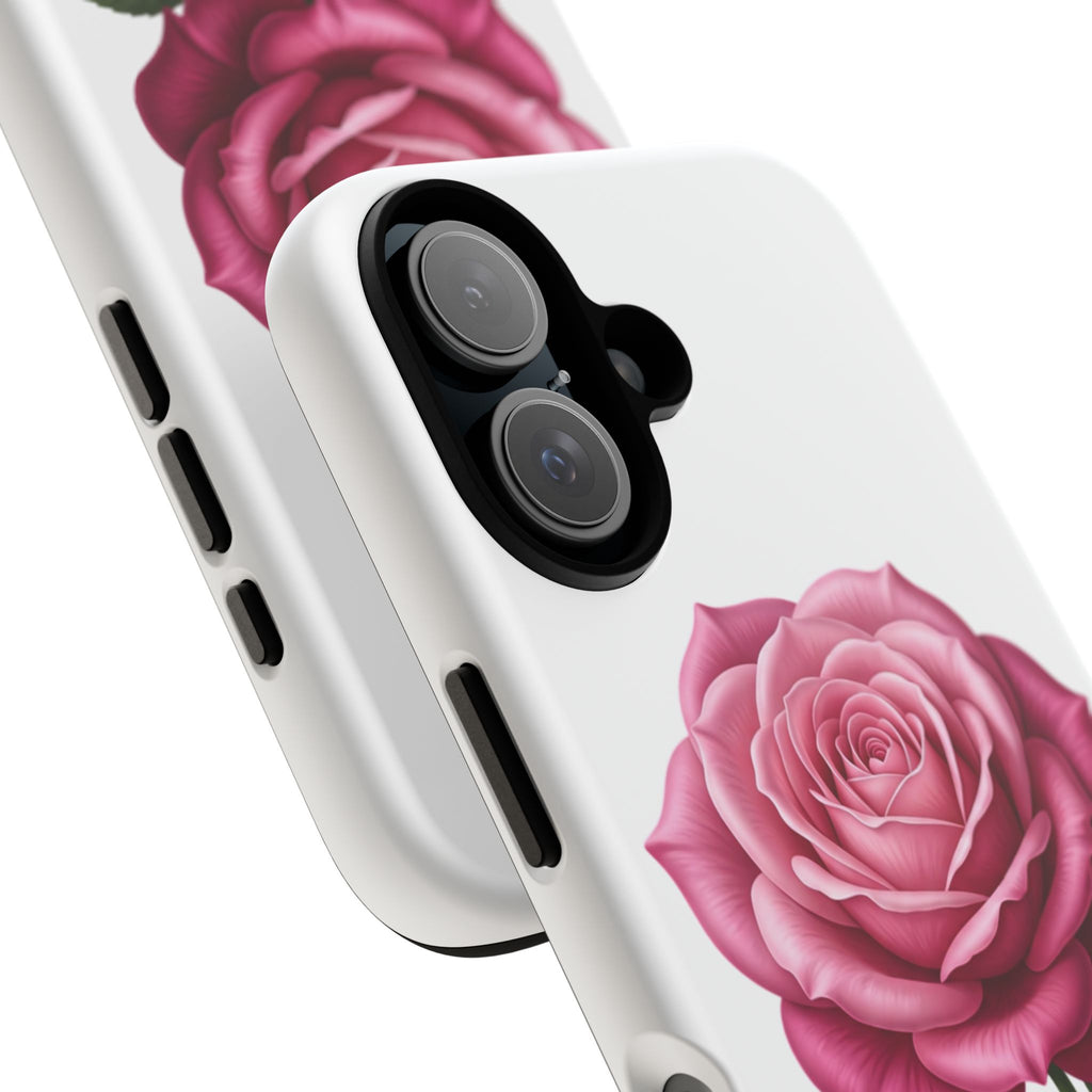 Pink Rose Tough Phone Case — Floral Protective iPhone Cover