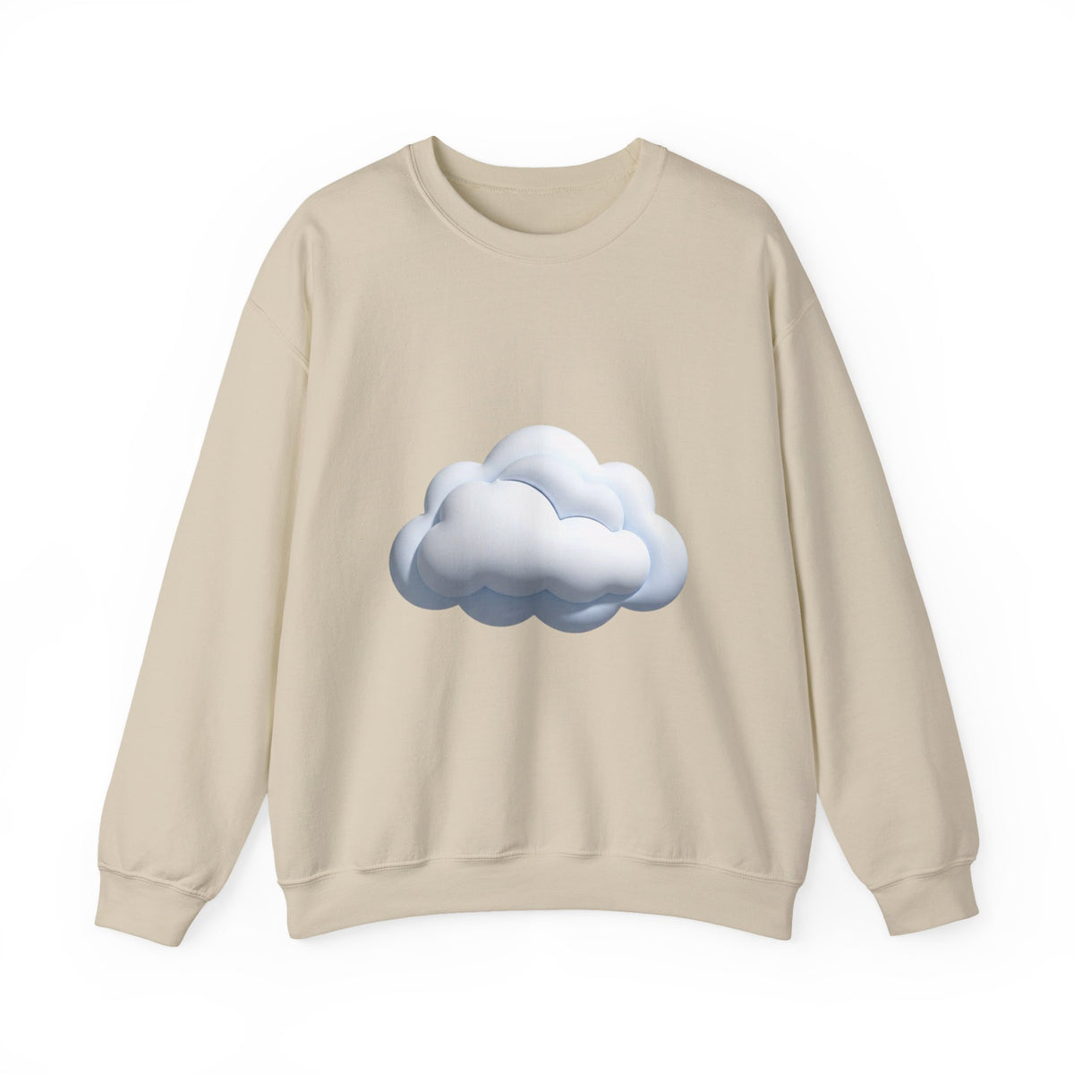 Cloud Graphic Sweatshirt — Soft White Cozy Crewneck
