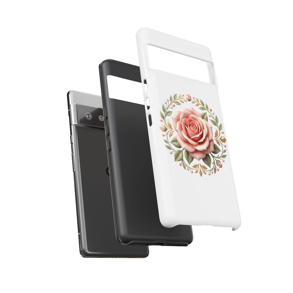 Floral Rose Wreath Tough Phone Case
