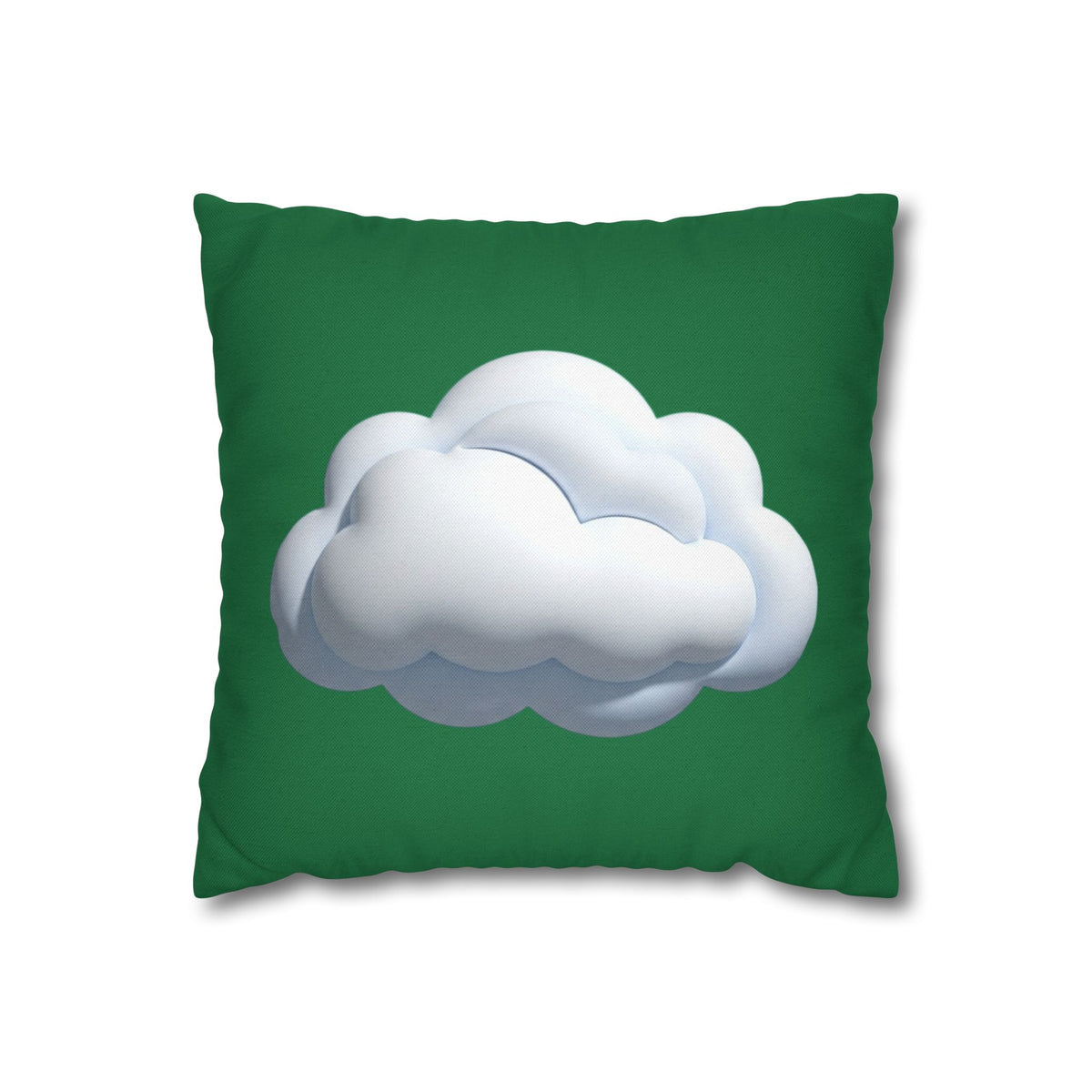 Cloud Graphic Pillowcase — Dark Green Decorative Throw Pillow Cover
