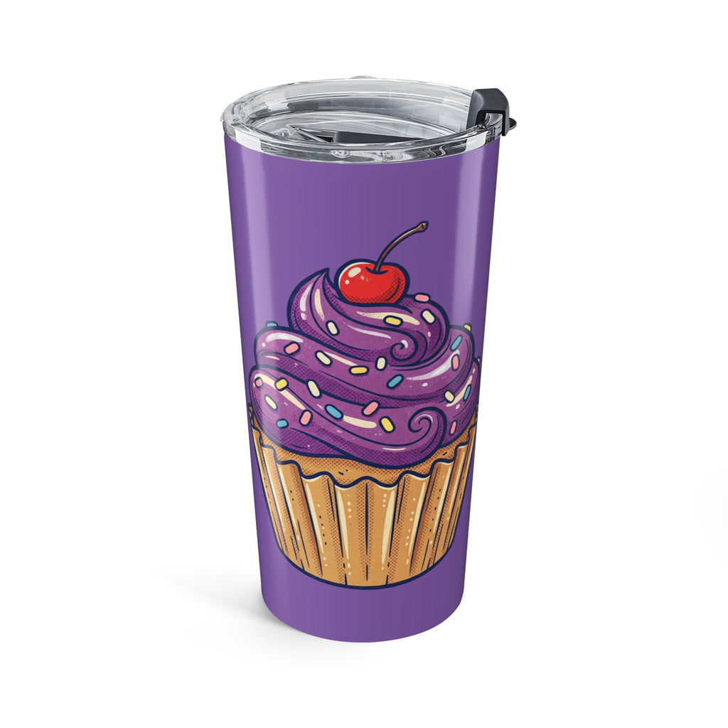 20oz Purple Cupcake Tumbler Light Purple — Insulated Travel Cup with Cute Dessert Design