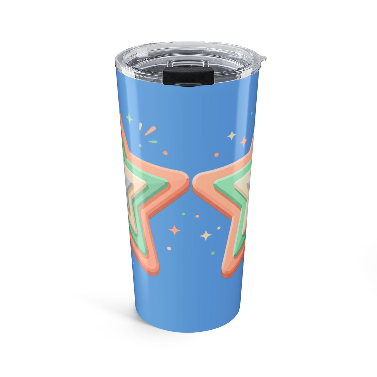 Star Design Tumbler 20oz Light Blue