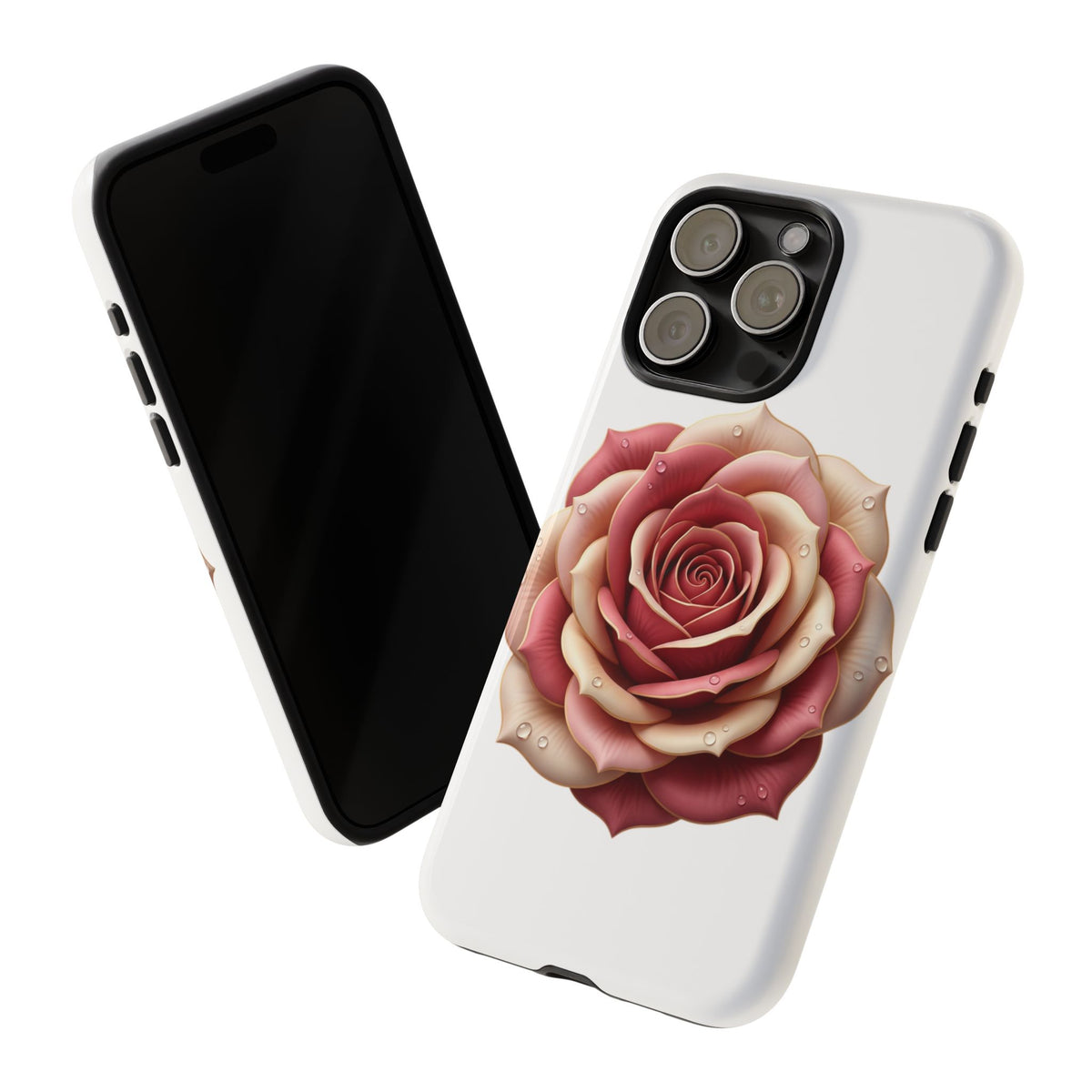 Rose Waterdrop Tough Phone Case — Protective Floral iPhone Cover