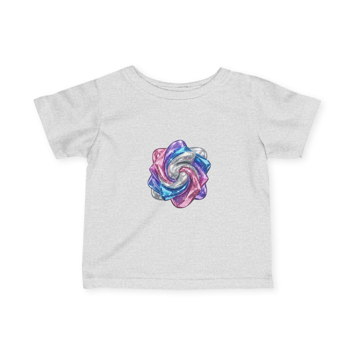 3D Glitter Design Infant Fine Jersey Tee