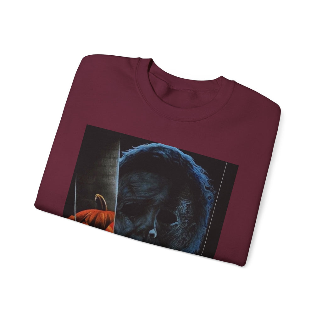 Halloween Thriller Crewneck Sweatshirt — Michael Myers & Jack-O'-Lantern Graphic