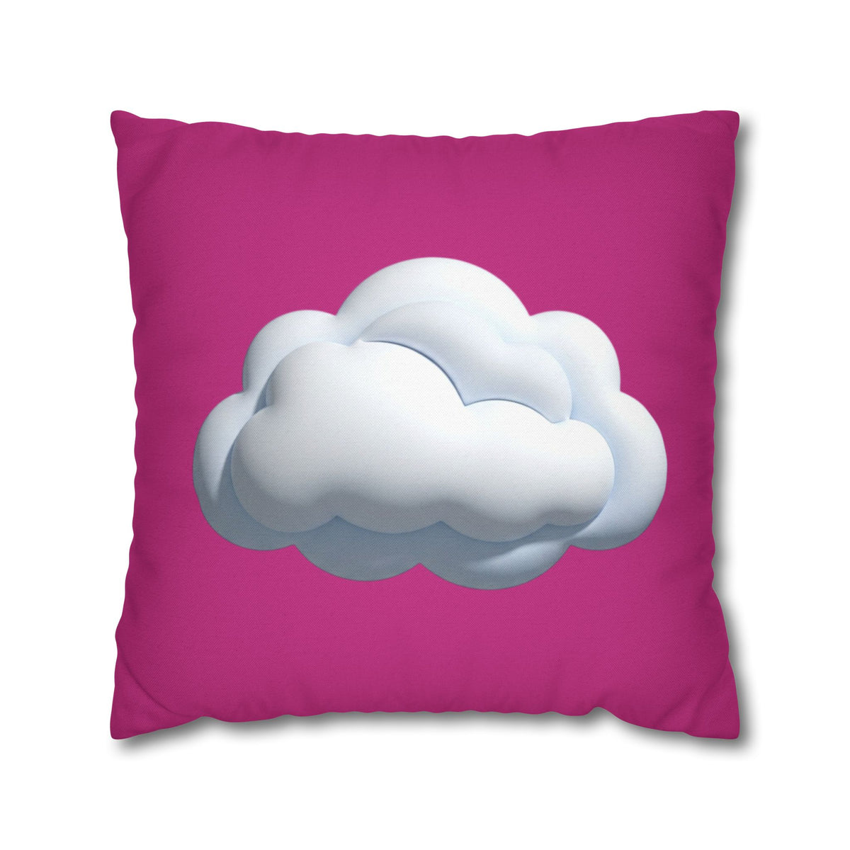 Cloud Graphic Pillowcase - Magenta Decorative Square Throw Pillow Cover