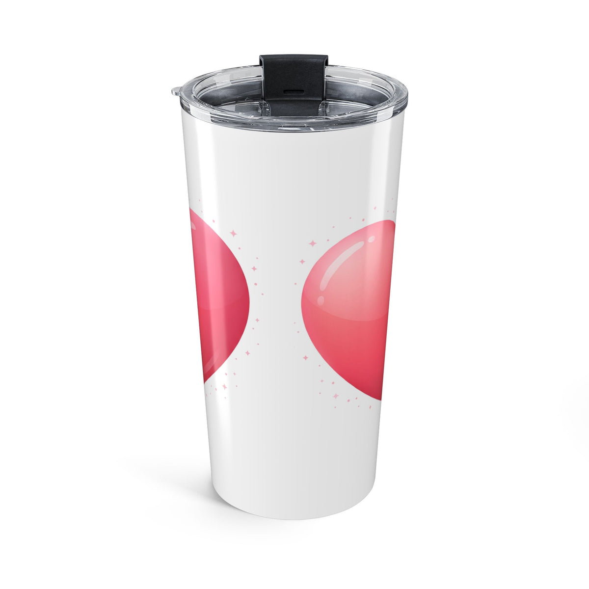 20oz Heart Bubble Tumbler - Pink Cute Travel Cup
