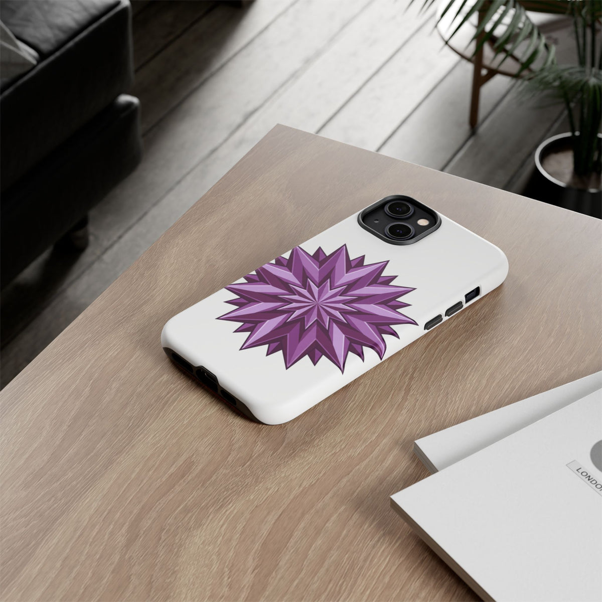 Purple Geometric Star Phone Case