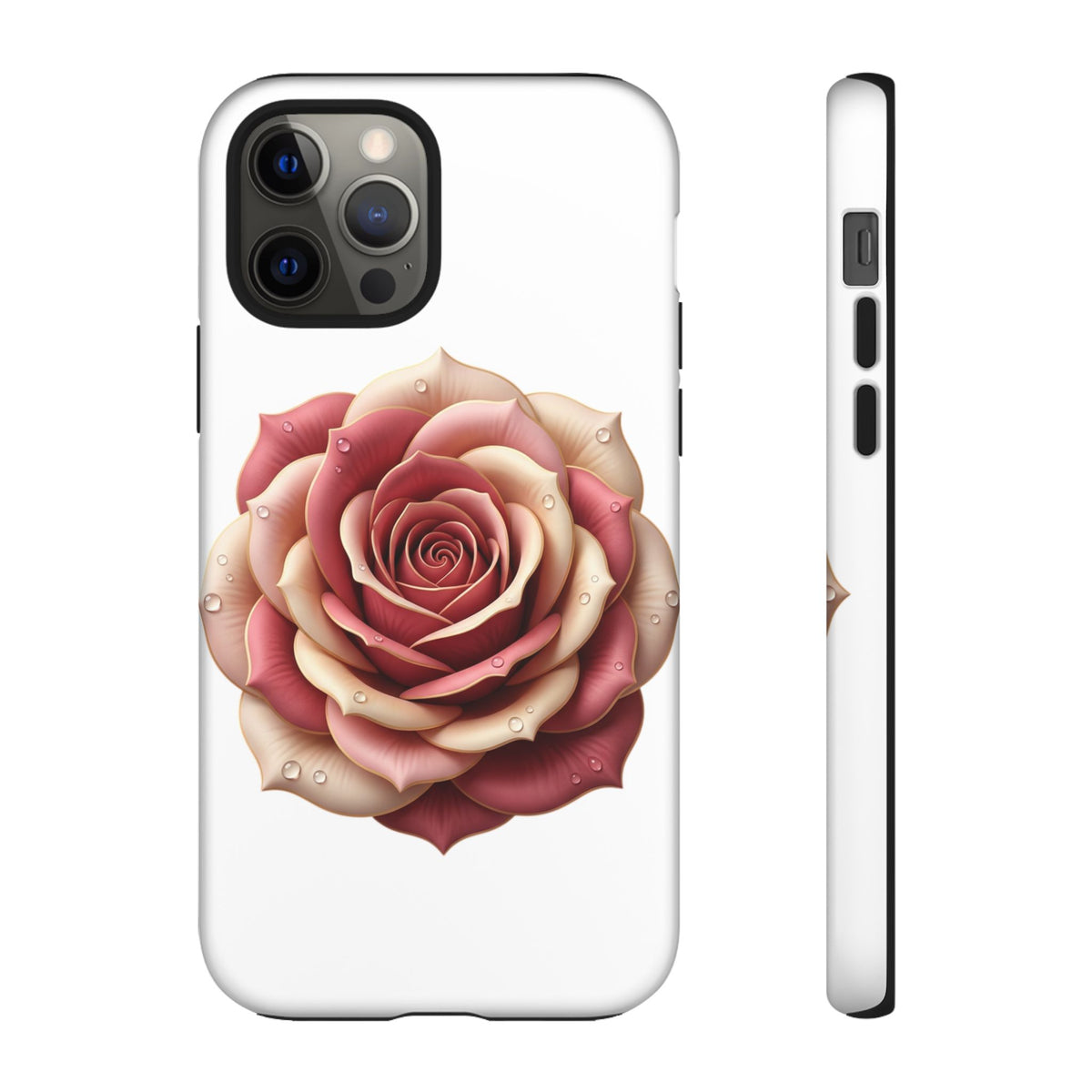 Rose Waterdrop Tough Phone Case — Protective Floral iPhone Cover