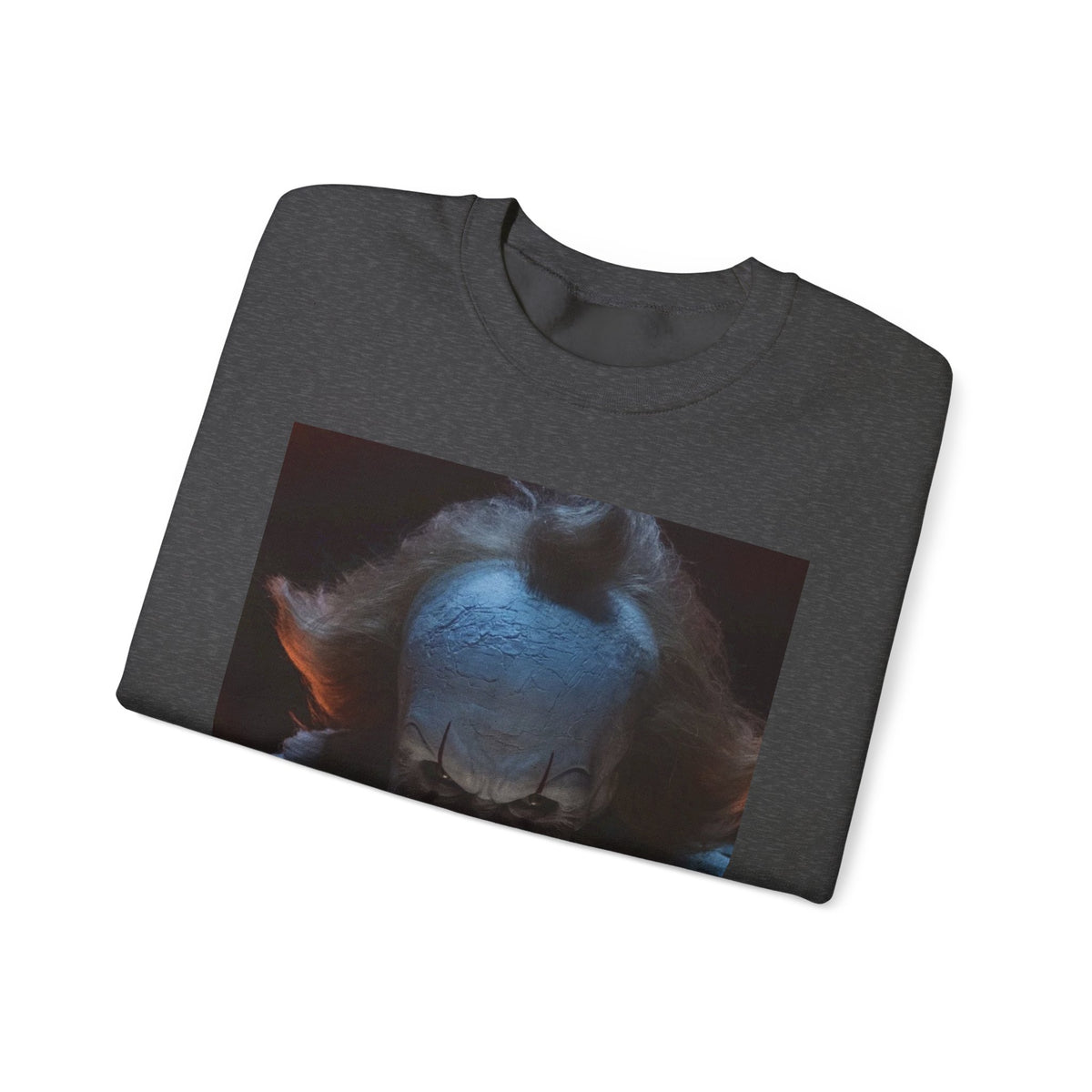 Horror Clown Crewneck Sweatshirt — Scary Pennywise Portrait