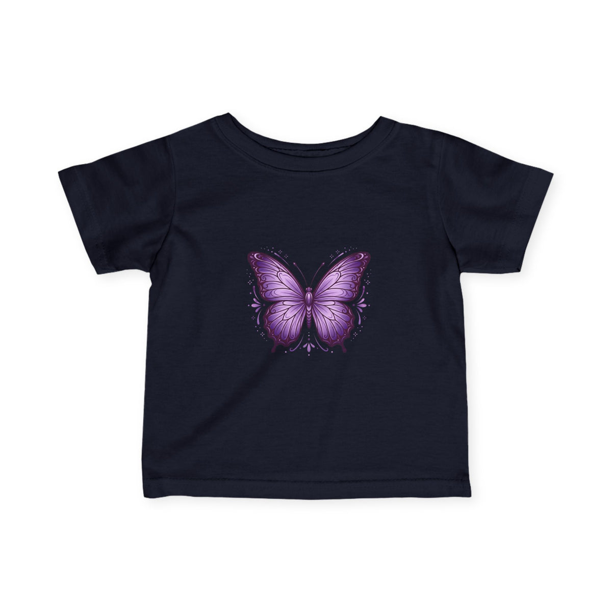 Infant T-Shirt — Purple Butterfly Baby Tee (Cute Newborn Gift)