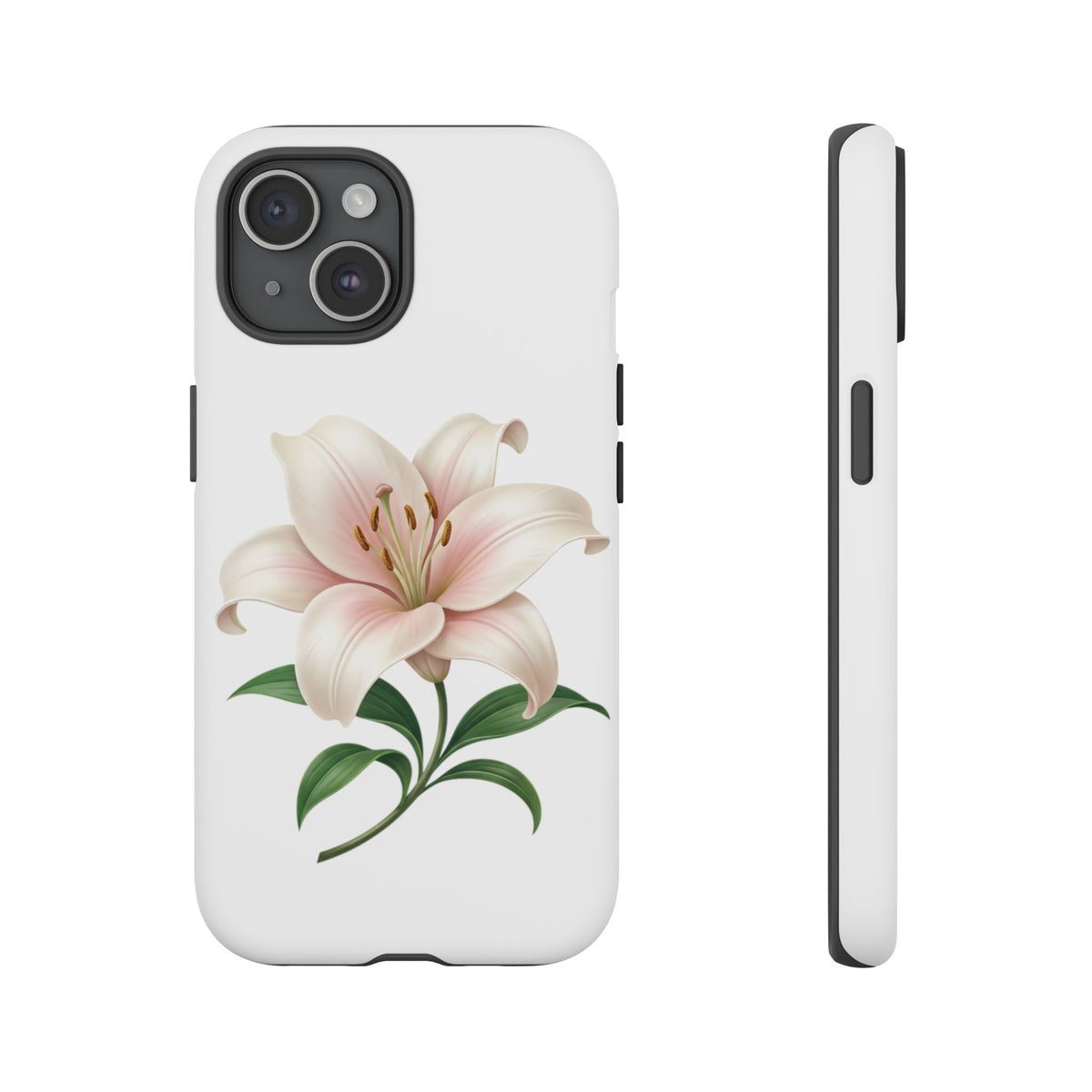 Floral Lily Phone Case — Pink Lily Tough Protective Cover