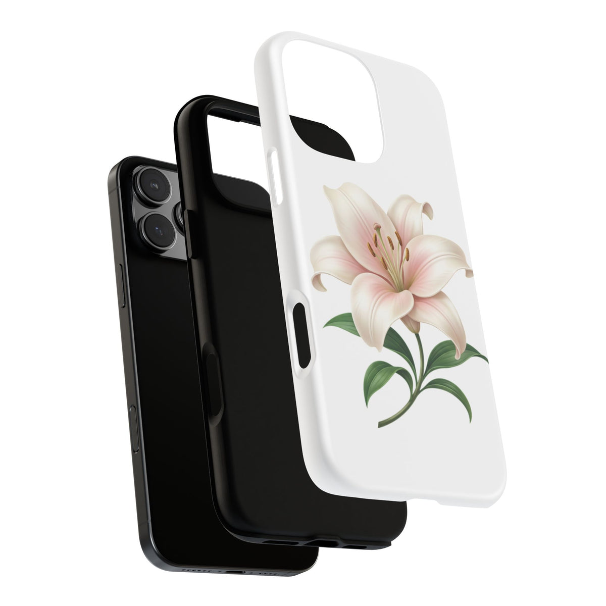 Floral Lily Phone Case — Pink Lily Tough Protective Cover