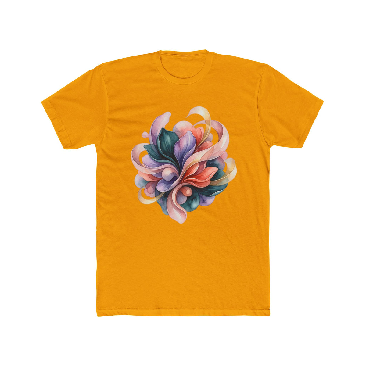 Abstract Floral Swirl T-Shirt — Colorful Psychedelic Art Tee