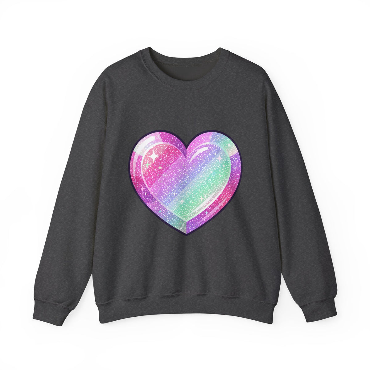 Pastel Sparkle Heart Sweatshirt