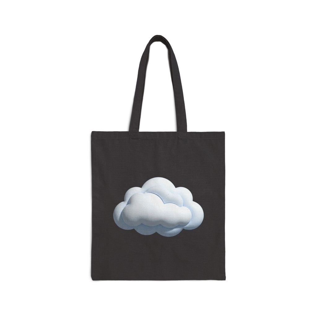Cloud Illustration Cotton Canvas Tote — Soft Dreamy Cloud Print Eco Bag
