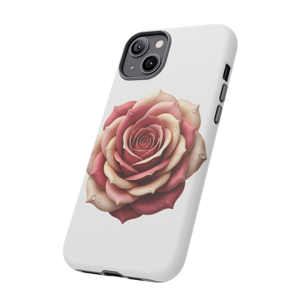 Rose Waterdrop Tough Phone Case — Protective Floral iPhone Cover