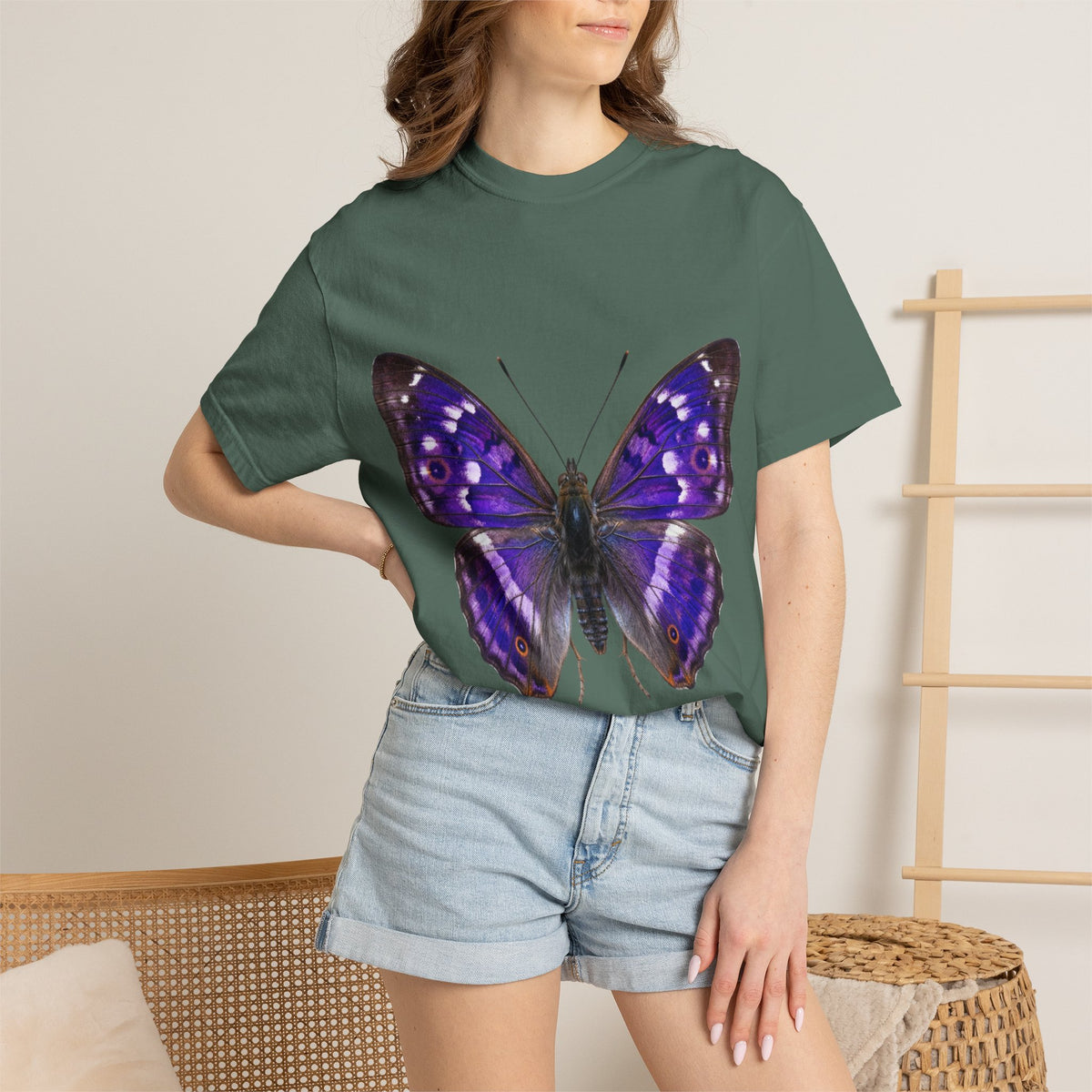 Purple Butterfly T-Shirt — Vibrant Vintage Moth Graphic Tee