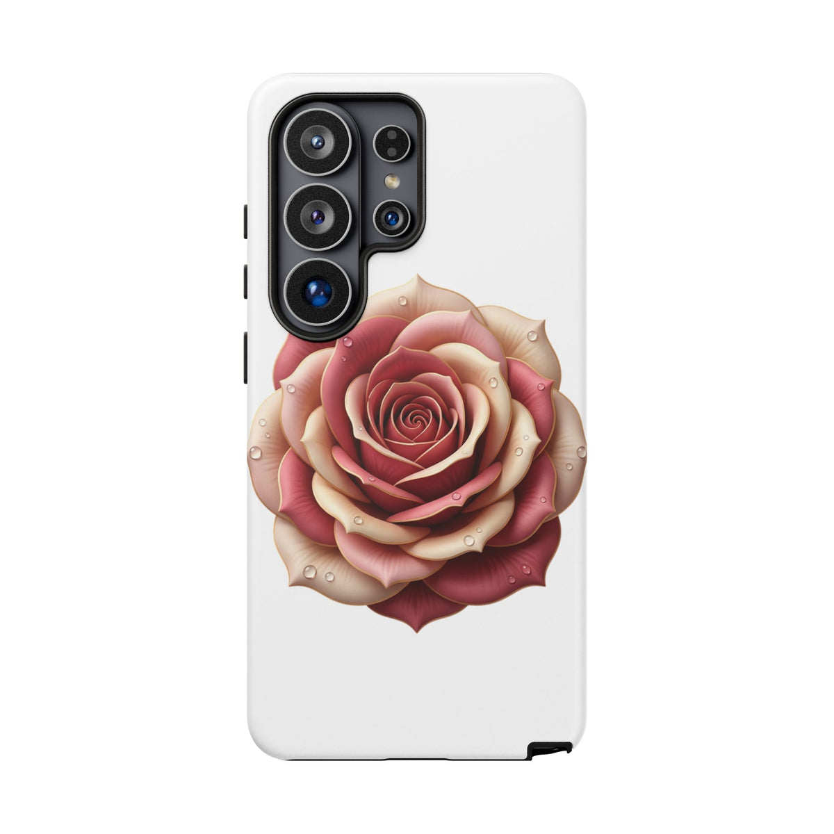 Rose Waterdrop Tough Phone Case — Protective Floral iPhone Cover