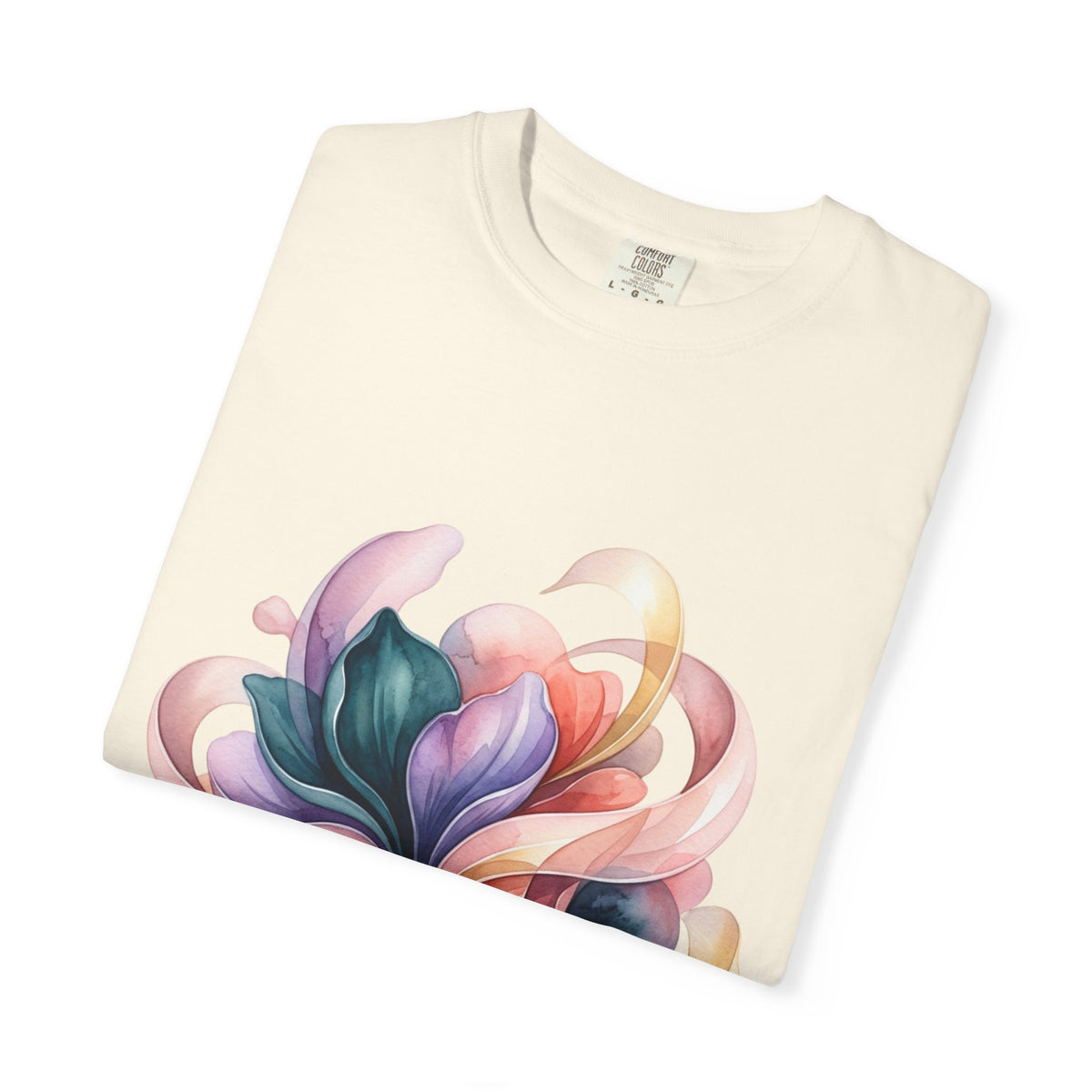 T-Shirt — Colorful Abstract Floral Swirl Graphic Tee