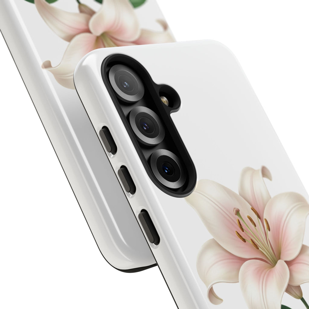 Floral Lily Phone Case — Pink Lily Tough Protective Cover