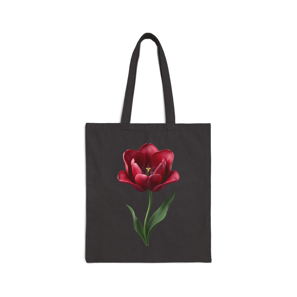Red Tulip Canvas Tote Bag