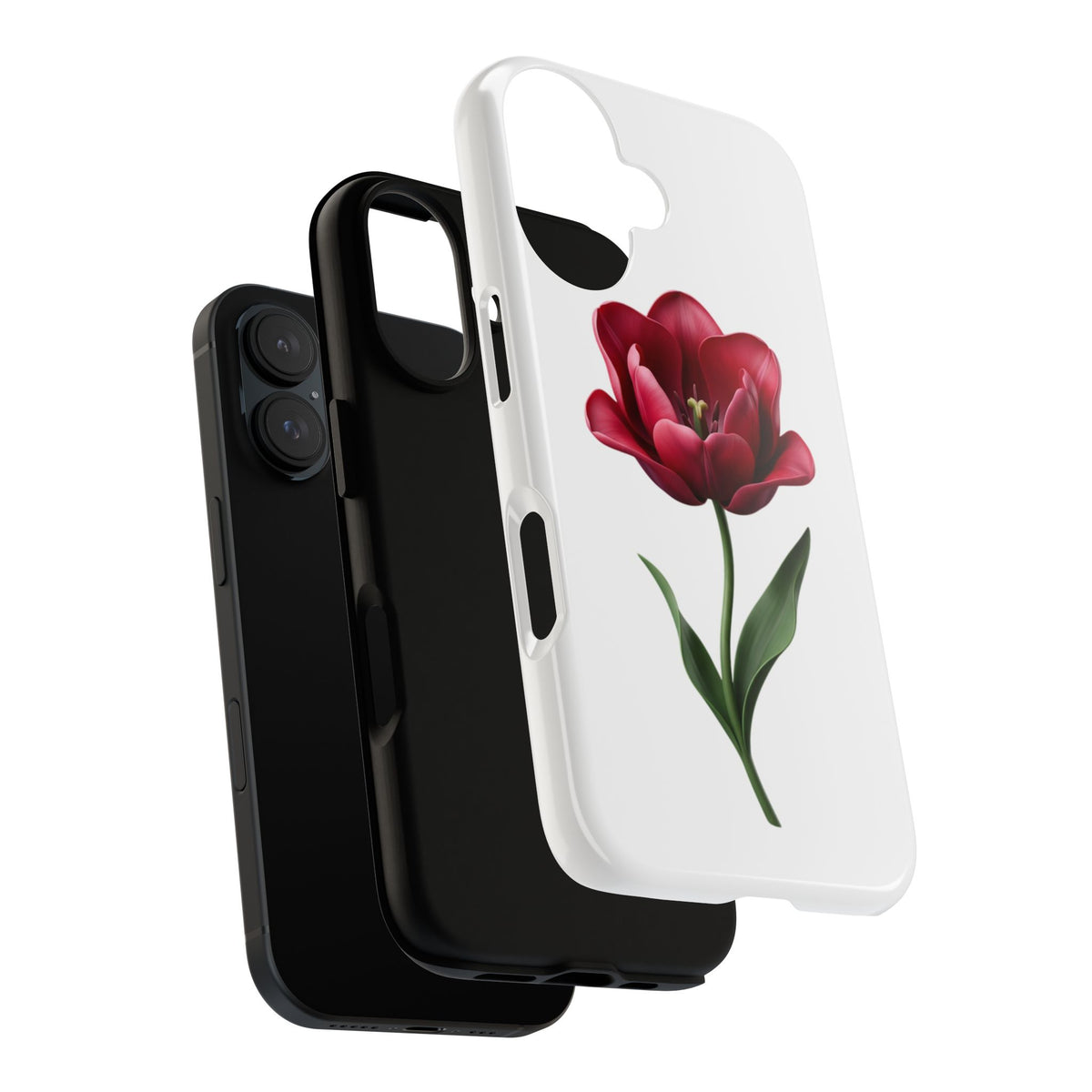 Tulip Floral Tough Phone Case – Protective Blossom iPhone Cover